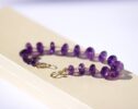 Purple Amethyst Wire Wrapped Bracelet in Gold Filled