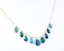 Rare Indicolite Blue Tourmaline Necklace in Gold Filled, One of a Kind