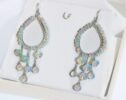 Ethiopian Opal Chandelier Earrings in Sterling Silver