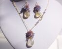 Tanzanite and Amethyst with Golden Rutilated Quartz Jewelry Set