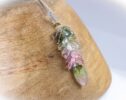 Watermelon Tourmaline Pendant Necklace in Sterling Silver, One of a Kind