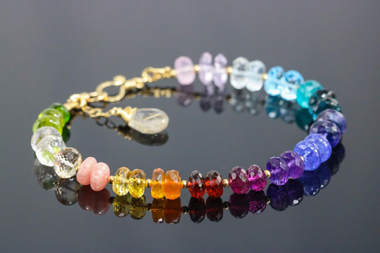 Semi-Precious Rainbow Chakra Jewellery Gift Set – Necklace, Bracelet & –  KerrieBerrie Beads & Jewellery