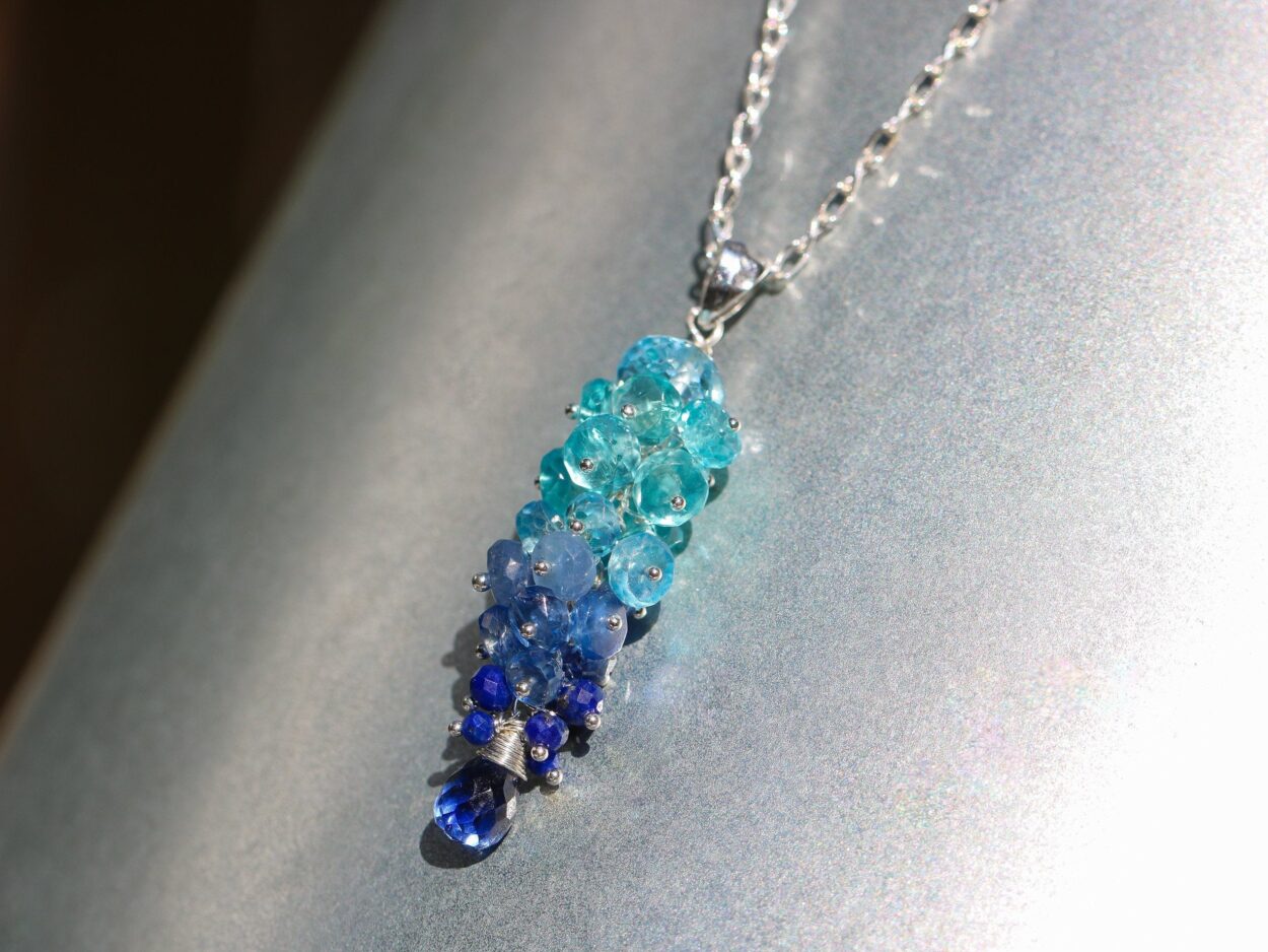 Natural Blue Sapphire Pendant, Neelam Gemstone Pendant - Shraddha Shree Gems