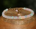 Ethiopian Opal Bracelet with Pink Fire, Gold Filled, One of a Kind