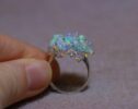 Welo Ethiopian Opal Sterling Silver Ring, Adjustable Ring