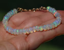 Welo Opal Bracelet, Ethiopian Opal Bracelet in Gold Filled