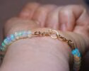 Welo Opal Bracelet, Ethiopian Opal Bracelet in Gold Filled