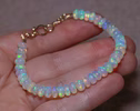 Welo Opal Bracelet, Ethiopian Opal Bracelet in Gold Filled