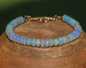 Welo Opal Bracelet, Ethiopian Opal Bracelet in Gold Filled
