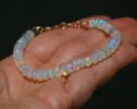 Welo Opal Bracelet, Ethiopian Opal Bracelet in Gold Filled