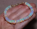 Welo Opal Bracelet, Ethiopian Opal Bracelet in Gold Filled