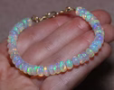 Welo Opal Bracelet, Ethiopian Opal Bracelet in Gold Filled