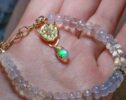 Mexican Fire Opal Gemstone Bracelet, One of a Kind