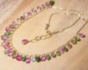 Watermelon Tourmaline Necklace, One of a Kind
