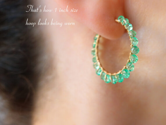 Ethiopian Opal Wire Wrapped Gemstone Hoop Earrings in Gold Filled