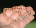Oregon Sunstone and Peach Moonstone Gemstone Bracelet, One of a Kind