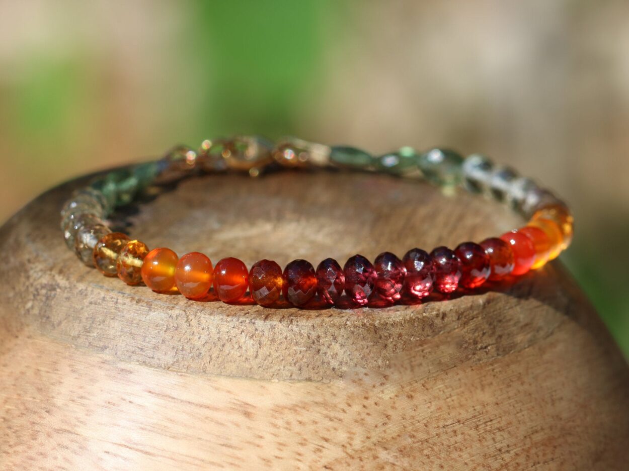 Carnelian Wrist Bracelet Mala – Japa Mala Beads