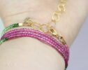 Long Tourmaline Bracelet, Multi Wrap Bracelet or Necklace, One of a Kind