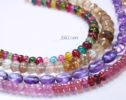 Solid Gold 14K Tourmaline Bracelet, Multi Tourmaline Finest Quality Beaded Bracelet