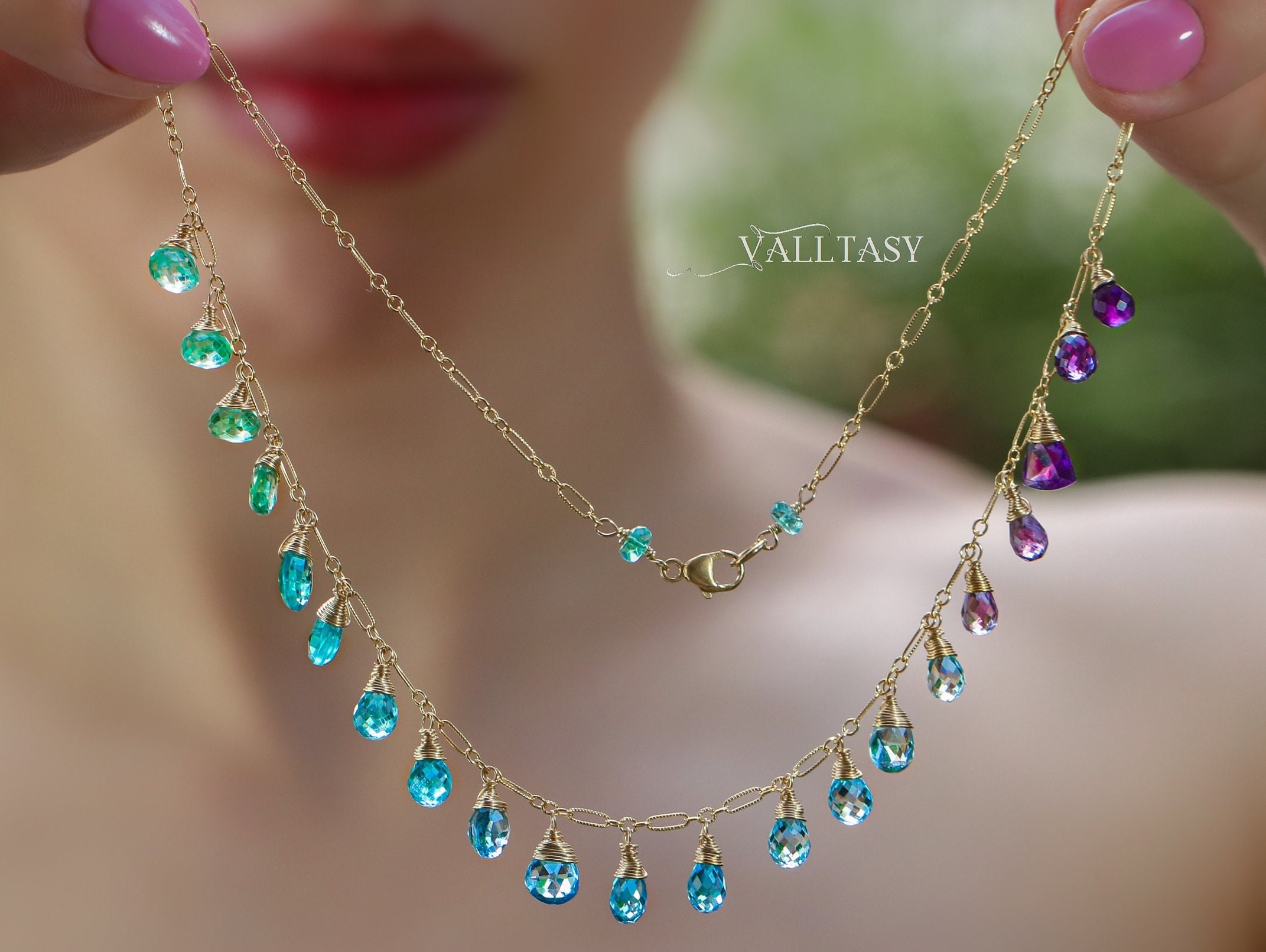 Wall of Heaven Gemstones Necklace, Foundation Stones