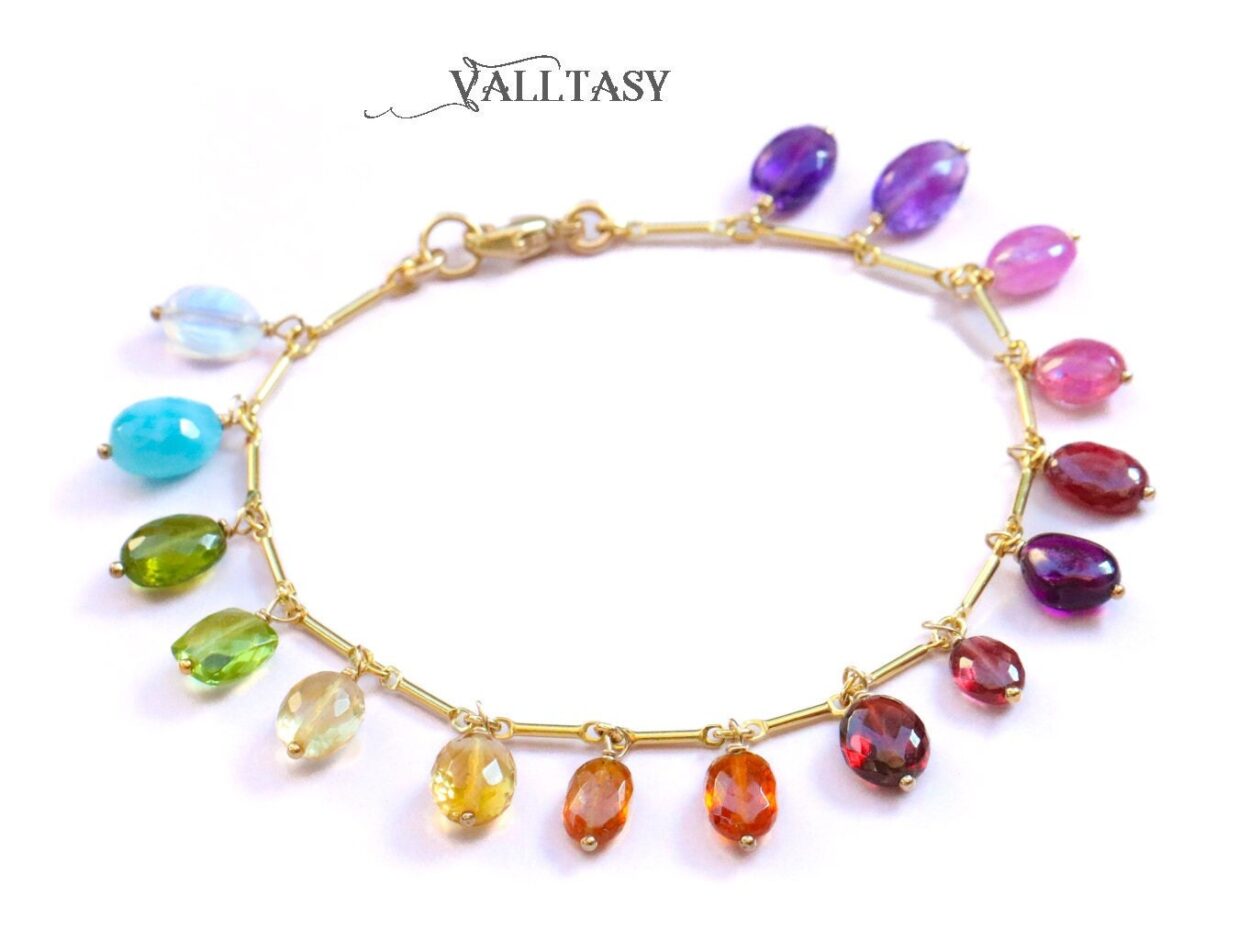 The Fancy Summer Rainbow Precious Gemstone Bracelet