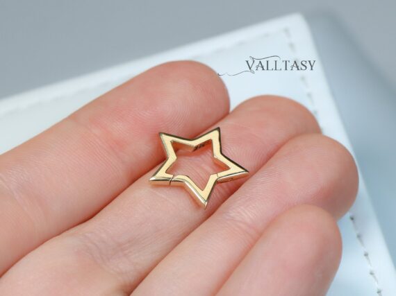 Solid Gold 14K Star Connector