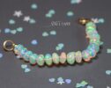 Solid Gold 14K Silk Knotted Ethiopian Opal Extender for Bracelets and Necklaces
