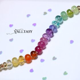 The Rainbow Extender – Solid Gold 14K Silk Knotted Rainbow Gemstone Extender for Bracelets and Necklaces
