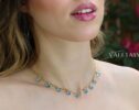 Swiss Blue Topaz Precious Gemstone Necklace