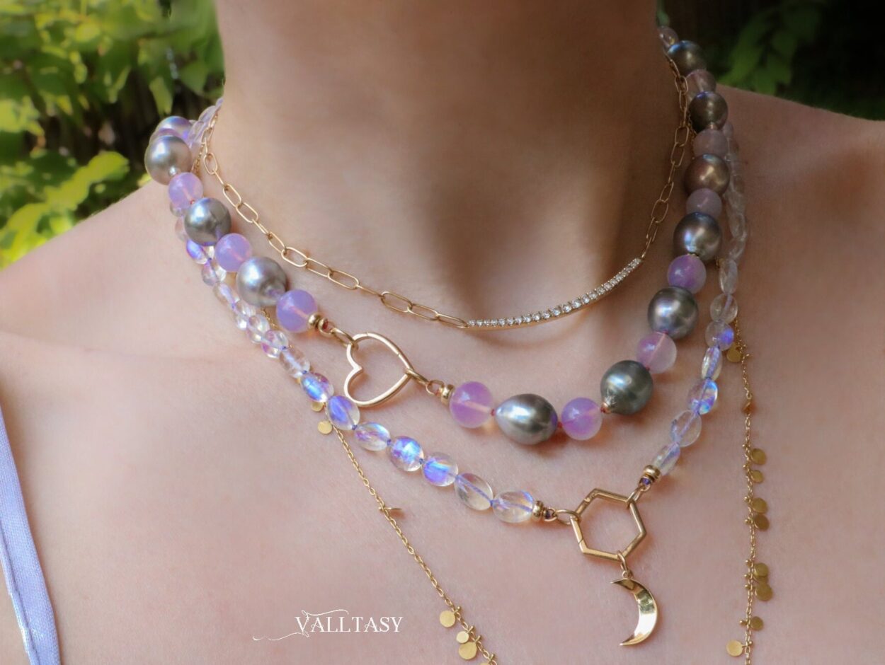 Necklace KEA Lavender Pearl Necklace Purple Pearl Necklace N326 - Etsy
