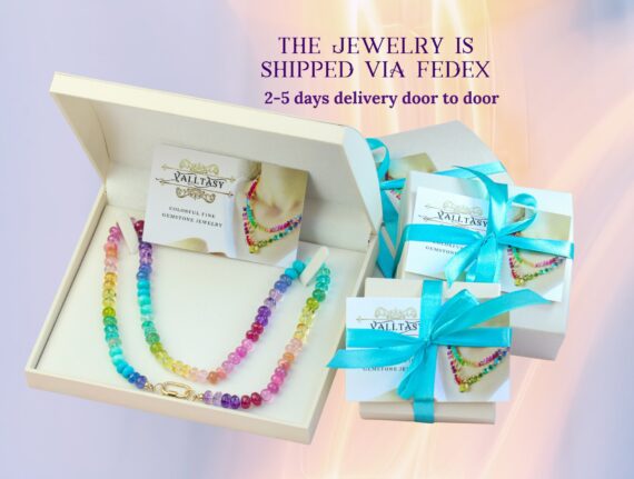 Solid Gold 14K Multi Gemstone Necklace, Precious Drop Necklace, Pastel Candy Necklace