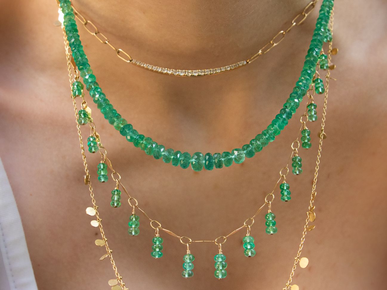 Emerald necklaces