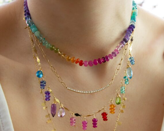 New rainbow necklaces