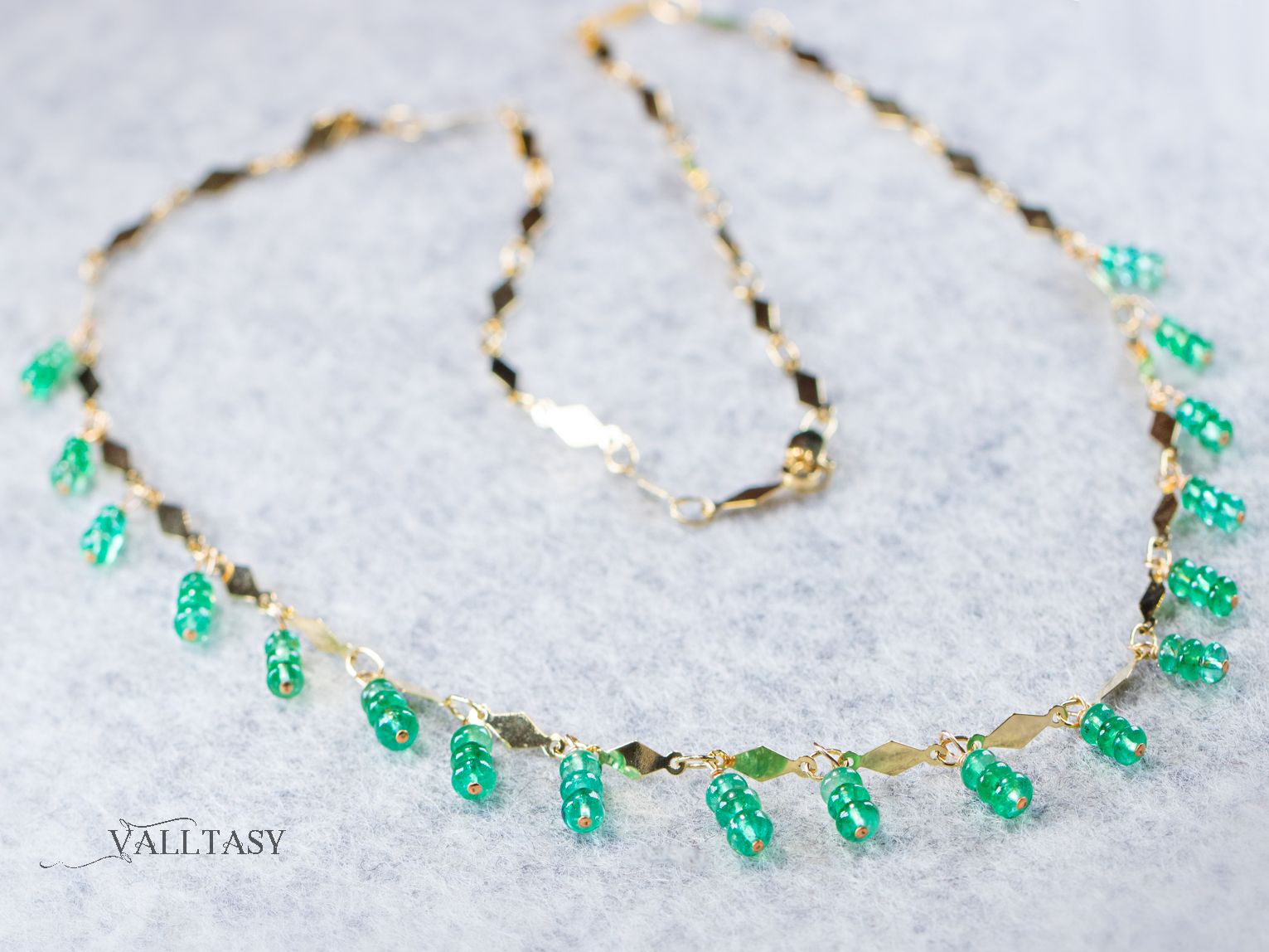 The Emerald Fringe Necklace