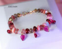 Solid Gold 14K Silk Knotted Bracelet with Opals and Tourmaline, Peach, Cocoa and Pink Gemstones