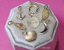 Solid Gold 14K Crescent Charm, Half Moon Charm