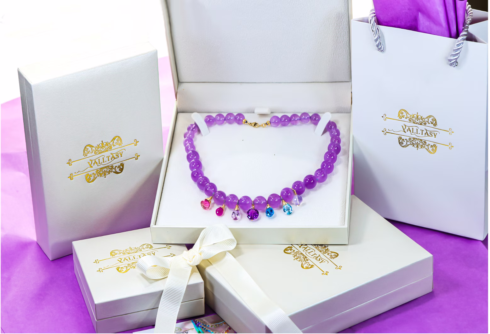 gemstone jewelry storage box