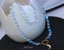Solid Gold 14K Silk Knotted Rainbow Moonstone Necklace
