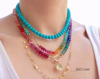 Solid Gold 14K Round Medallion Sun and Stars Charm