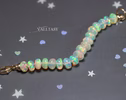 Solid Gold 14K Silk Knotted Ethiopian Opal Extender for Bracelets and Necklaces