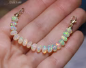 Solid Gold 14K Silk Knotted Ethiopian Opal Extender for Bracelets and Necklaces