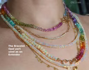 Solid Gold 14K Silk Knotted Ethiopian Opal Rainbow Bracelet, Half Opal Half Rainbow Bracelet
