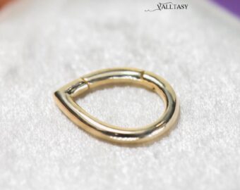 Solid Gold 14K Connector, Charm Holder, Push Lock