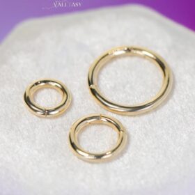 The Round Circle Connector – Solid Gold 14K Round Connector, Charm Holder, Push Lock