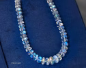 Solid Gold 14K Rainbow Moonstone Necklace, Moonstone Beaded Necklace