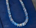 Solid Gold 14K Rainbow Moonstone Necklace, Moonstone Beaded Necklace