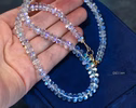 Solid Gold 14K Rainbow Moonstone Necklace, Moonstone Beaded Necklace