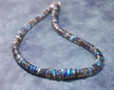 Solid Gold 14K Blue Labradorite Necklace, Beaded Gemstone Necklace