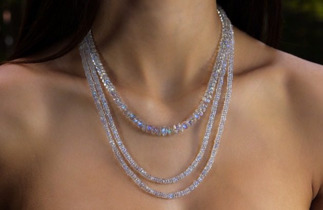 Rainbow Moonstone Necklaces