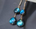 Solid Gold 14K Diamond Labradorite Earrings